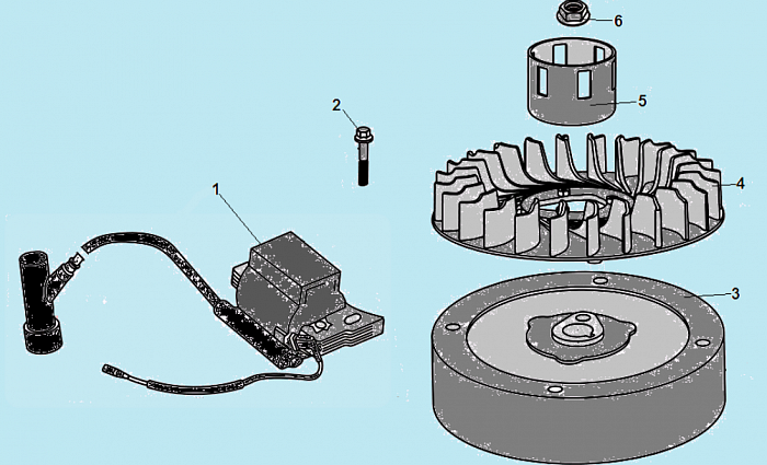 15 МАГНЕТО - МАХОВИК Газонокосилка CHAMPION LM5347