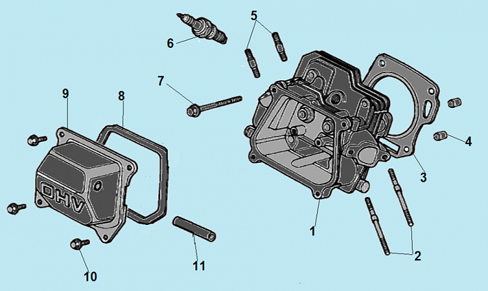 4 ГОЛОВКА БЛОКА ВИБРОПЛИТА CHAMPION PC9750FT