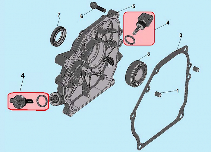 4 КРЫШКА МОТОПОМПА CHAMPION GP80