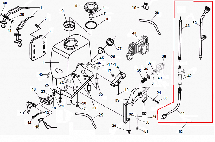 2 БАК - УЛИТКА - КРЫЛЬЧАТКА -НАСОС ОПРЫСКИВАТЕЛЬ CHAMPION PS226