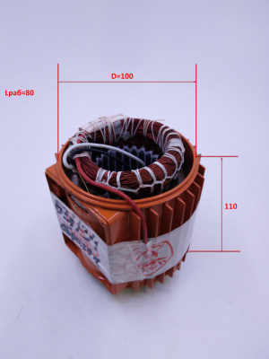 Статор в сборе с корп. мотора АСВ-1200/24(19+20),АСВ-1200/24H(22+23),ПН-1100Н(24+25) Lраб-80мм сSW41