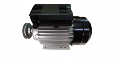 Электродвигатель АД 2200 Вт в сборе со шкивом и конденсаторами